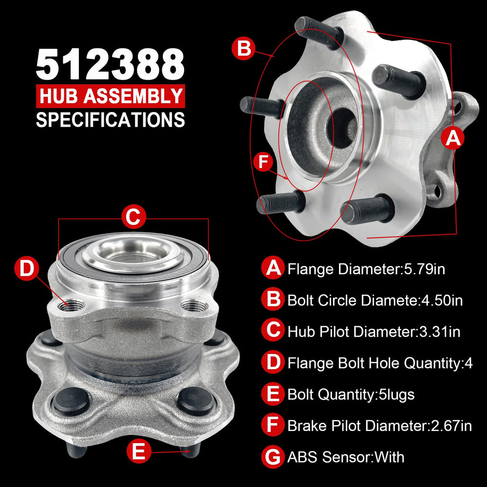 KNOLET 512388 rear-view hub assembly built for durability.