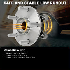 KNOLET 513287 front-wheel-bearing assembly for Prius right side reduces play and vibration.