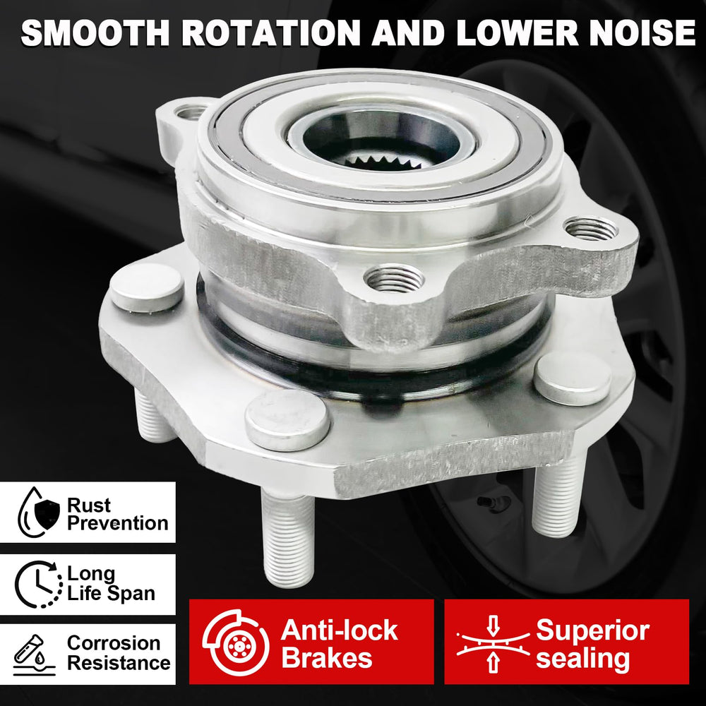KNOLET wheel hub inner view highlighting tone ring sensor compatibility