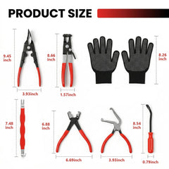 Knowearth kit with 60-degree electrical disconnect pliers for tight spaces