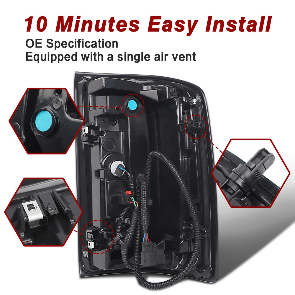 KNSPEC LED tail light for Sierra 1500 left rear improves signaling visibility