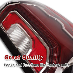 Left rear close-up reveals lens clarity and even illumination from KNSPEC tail light