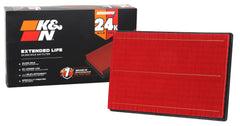 K&N KNX-2247 engine air filter close-up with premium media for filtration