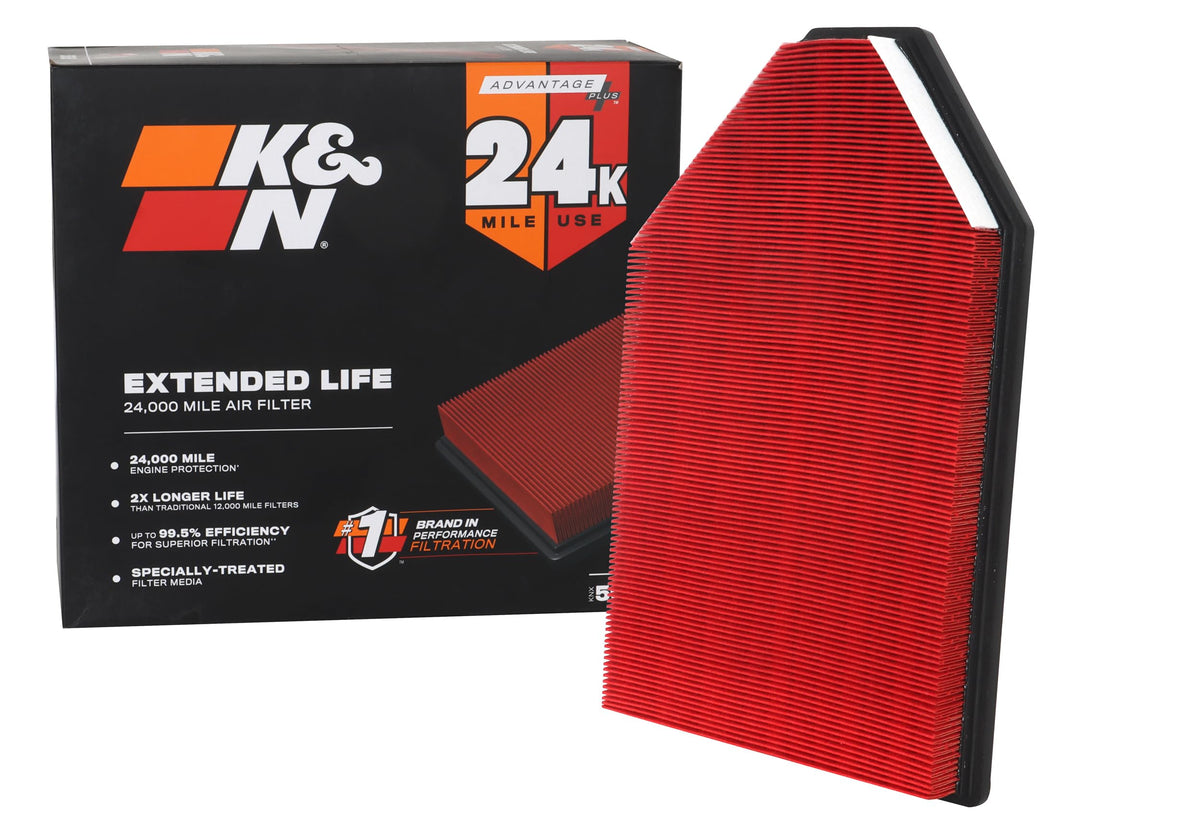 KNX-2460 engine air filter packaging highlights its long-life design for your vehicle.