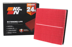 K&N KNX-2457 extended-life filter closeup highlights 24k-mile durability for SUVs