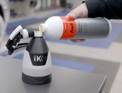Koch-Chemie Alkali Wheel Cleaner on wheel barrel cleans caliper area safely