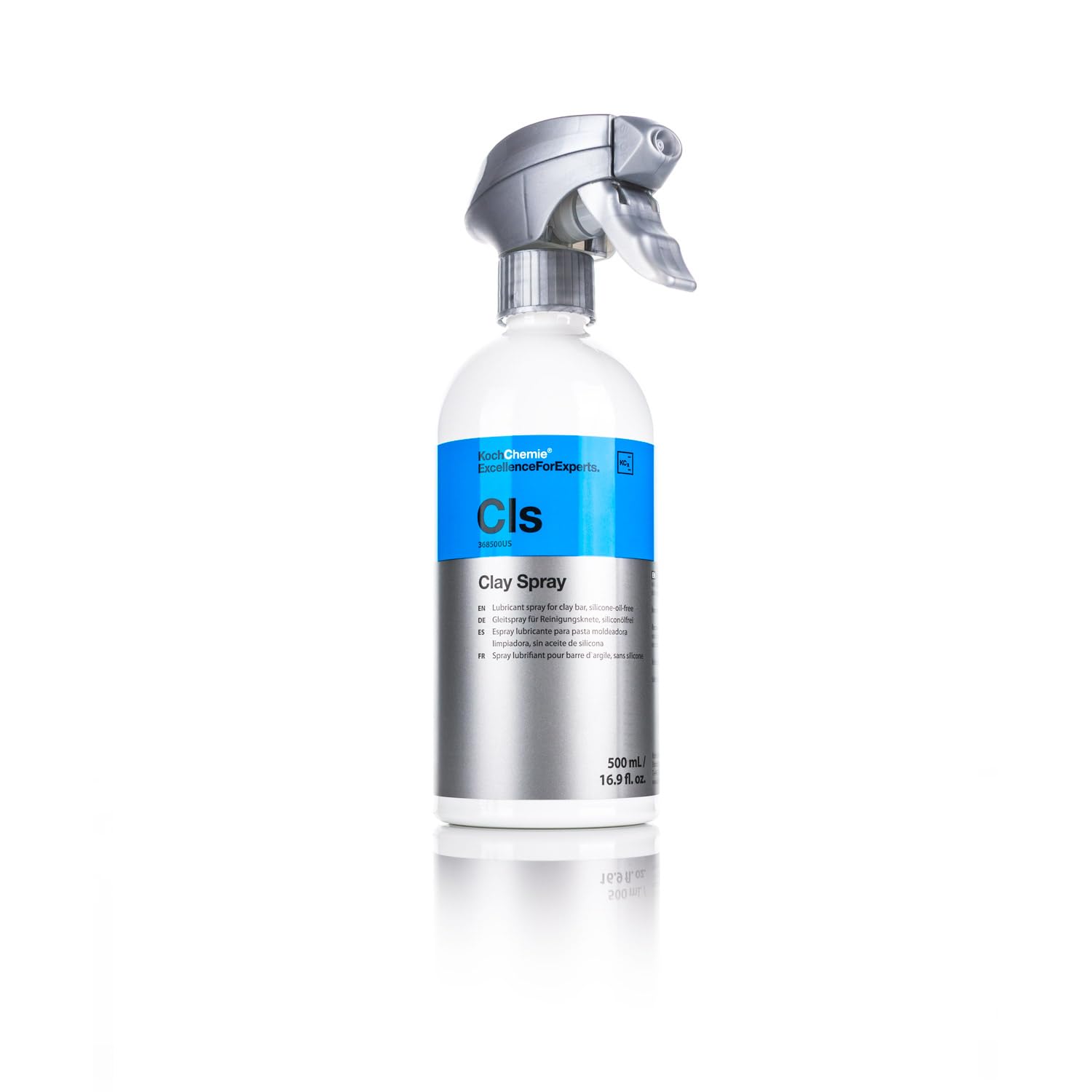 KOCHCHEMIE Clay Spray Bottle demonstrating silicone-free lubrication for safe clay bar use.