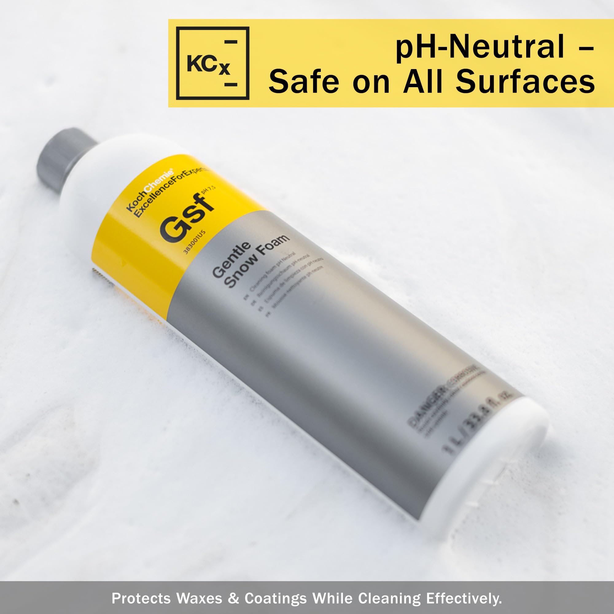 KOCHCHEMIE Gentle Snow Foam applied with a foam gun for quick pre-wash