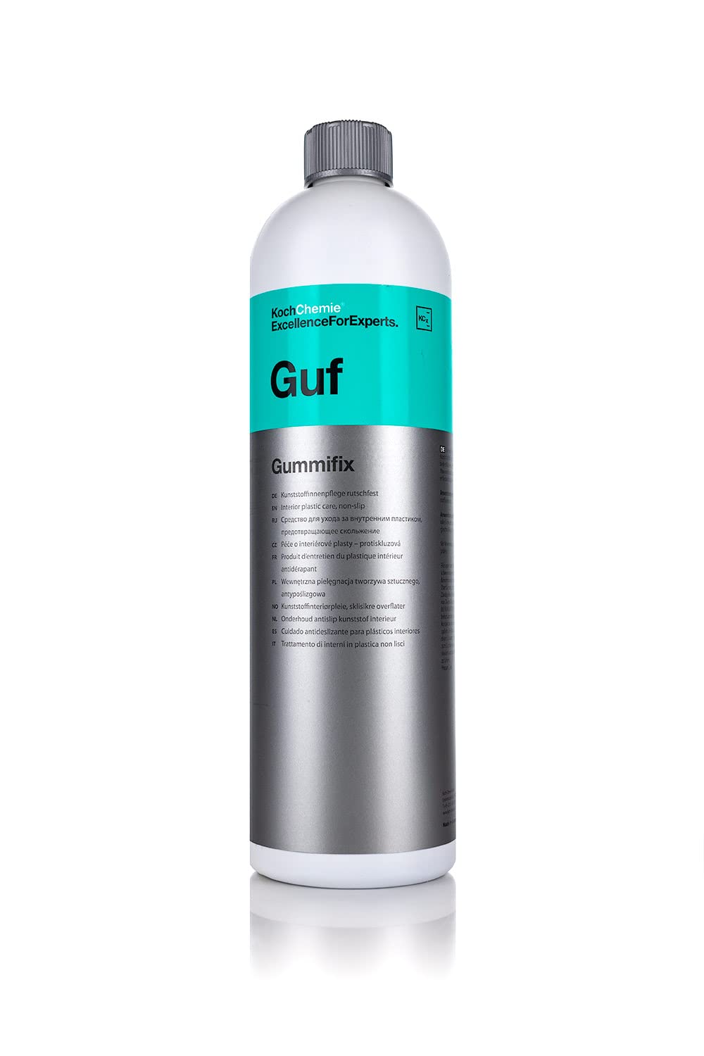 KOCHCHEMIE Gummifix interior cleaner bottle front view with 1 L capacity.