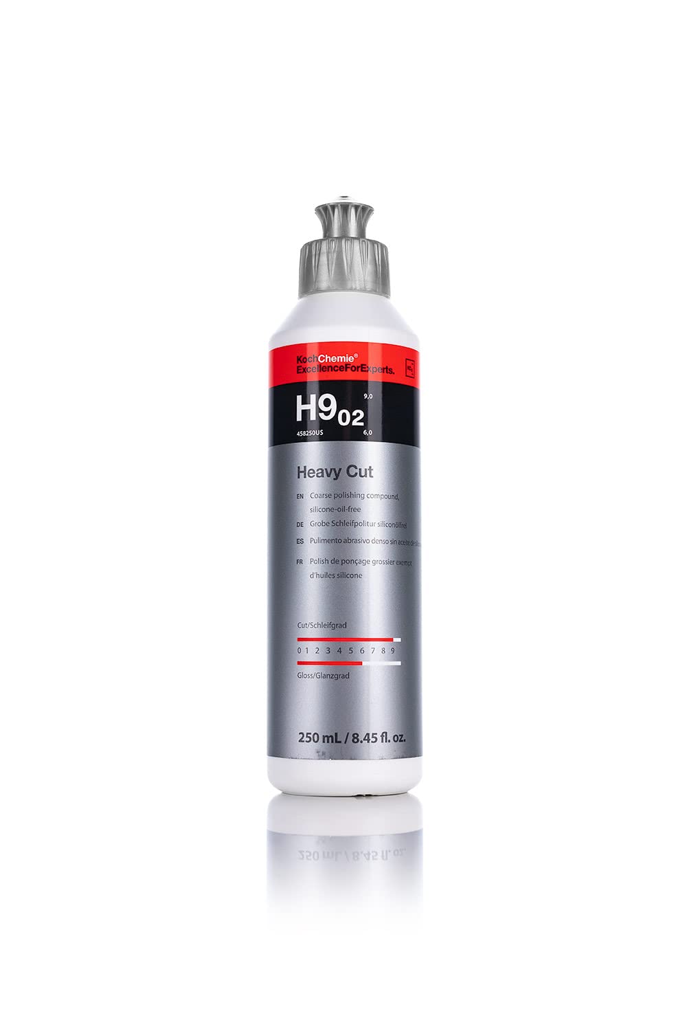 KOCHCHEMIE Heavy Cut Coarse polish bottle showing strong scratch removal on weathered paint