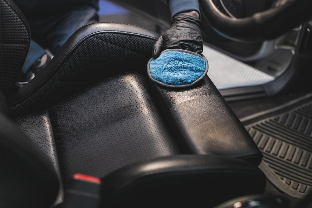 KOCHCHEMIE Leather Star treated car interior leather after application