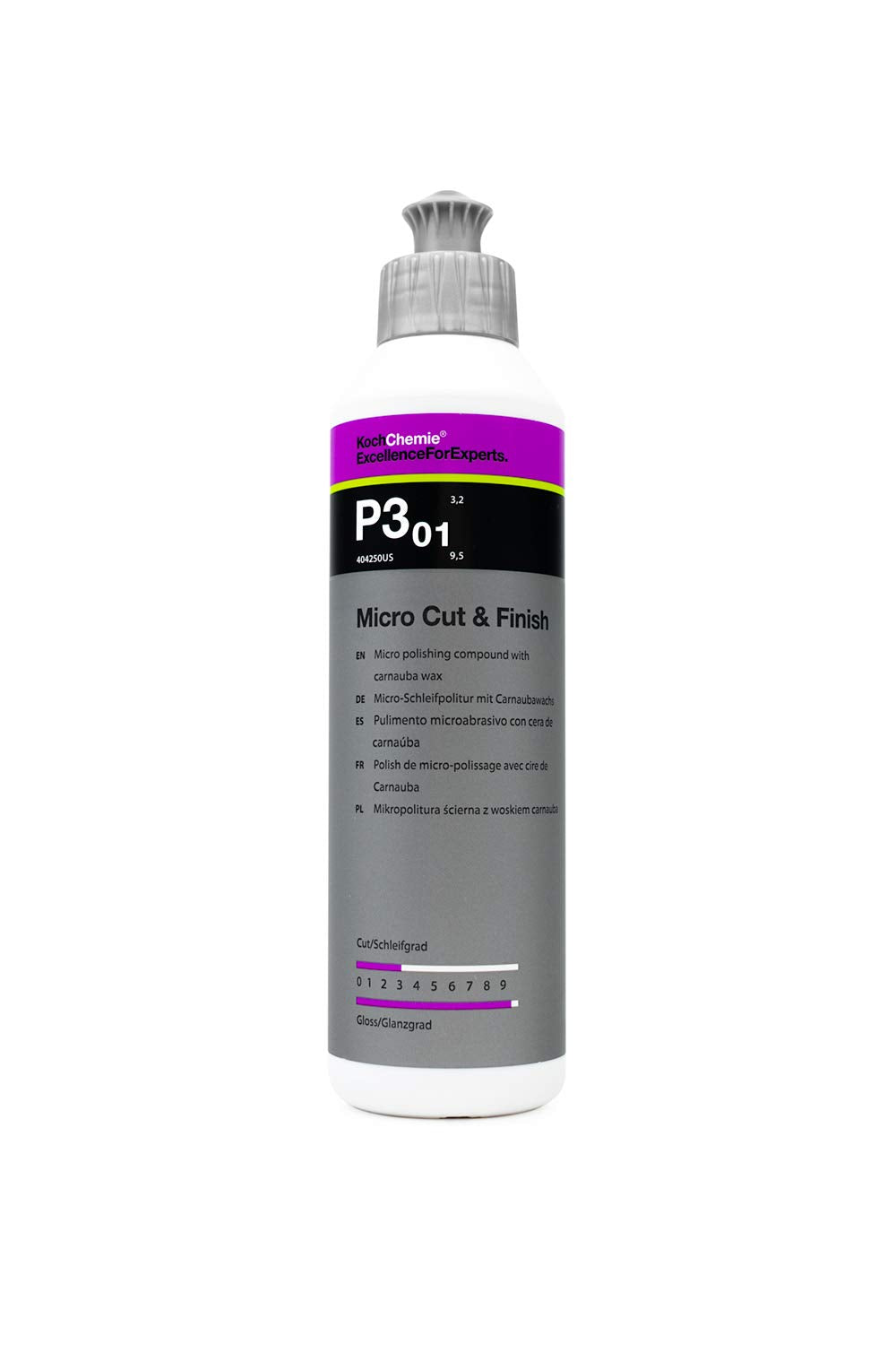 Koch-Chemie Micro Cut & Finish bottle for economical polishing and lasting gloss.