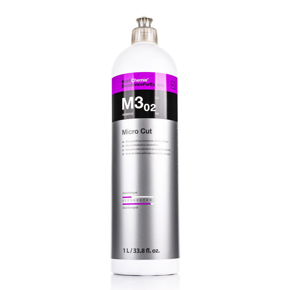 Koch-Chemie Micro Cut jar with silicone-free formula for hologram removal and gloss