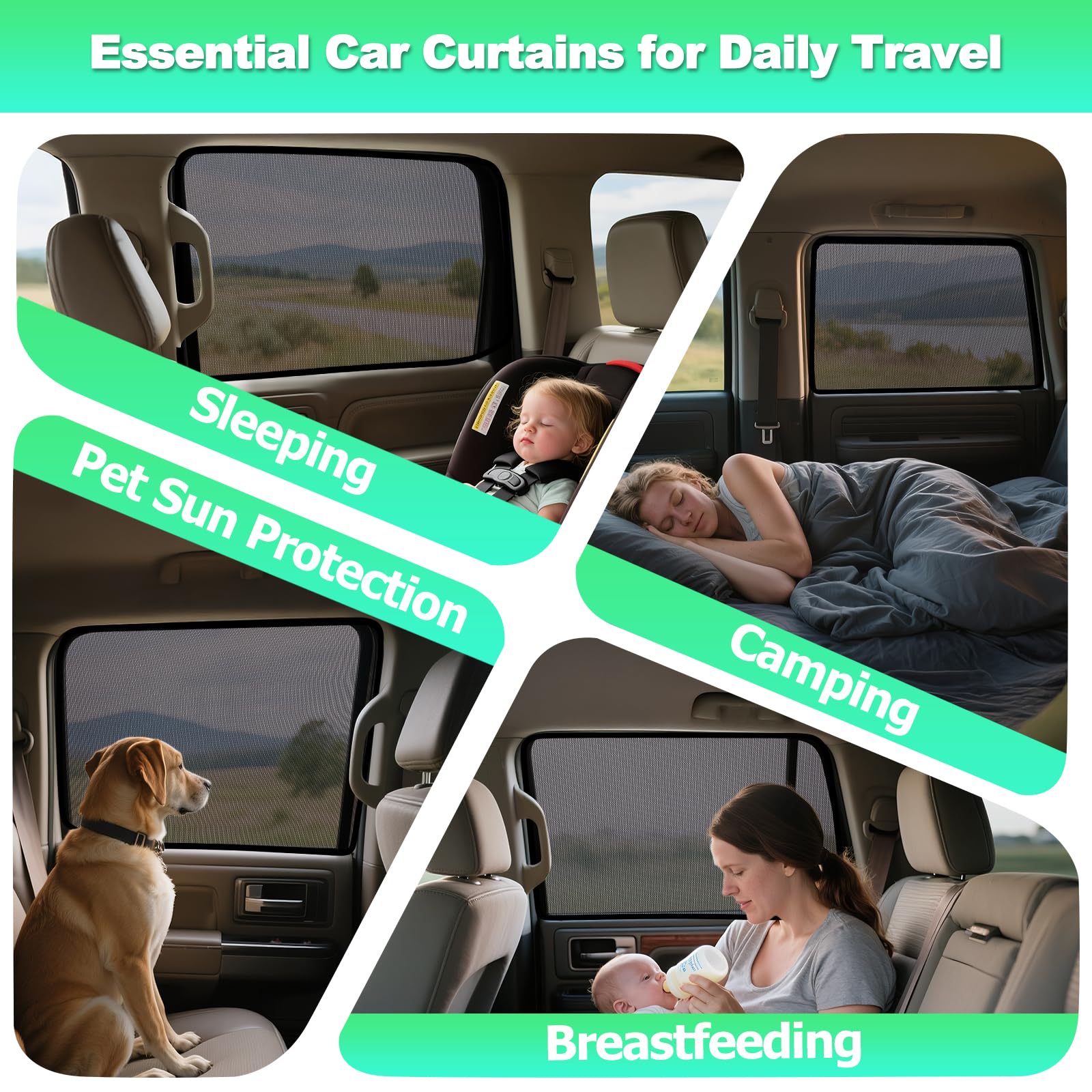 KOCZIL adhesive buckle option safeguards shade on non-metal surfaces.