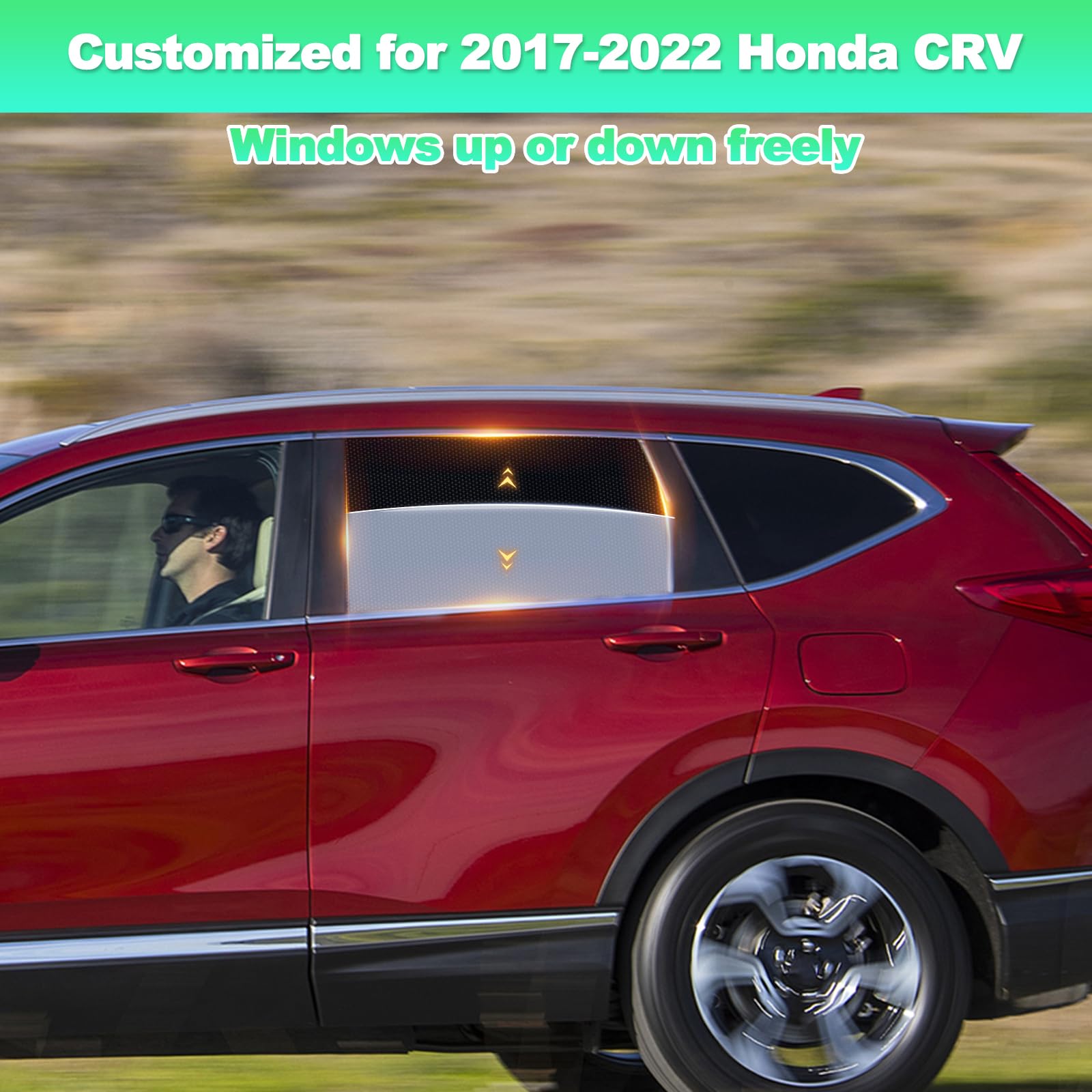 KOCZIL breathable mesh car window shade keeps interior cooler on road trips.