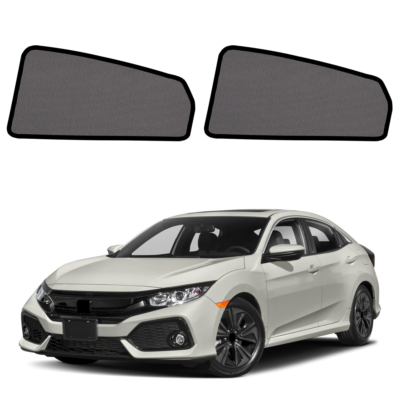 KOCZIL Civic rear window shade blocks heat for cooler cabin on highway trips