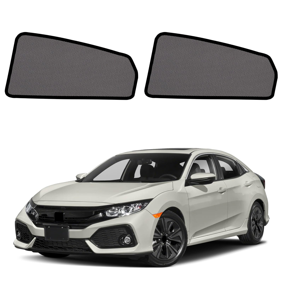 KOCZIL Civic rear window shade blocks heat for cooler cabin on highway trips