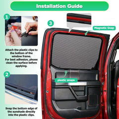 KOCZIL rear side window mesh shade blocks heat and UV rays.