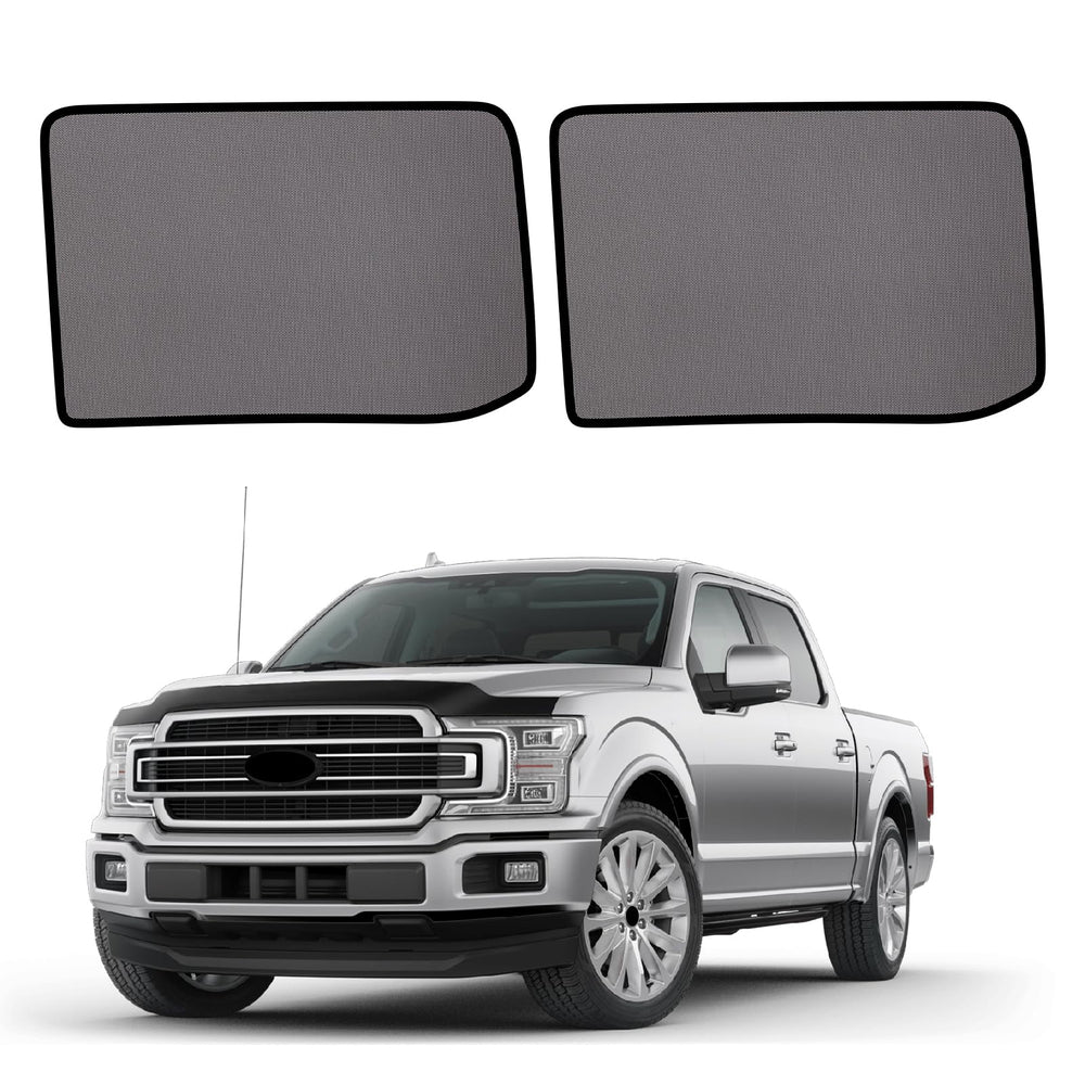 KOCZIL f150 rear window shade provides privacy for backseat travelers.