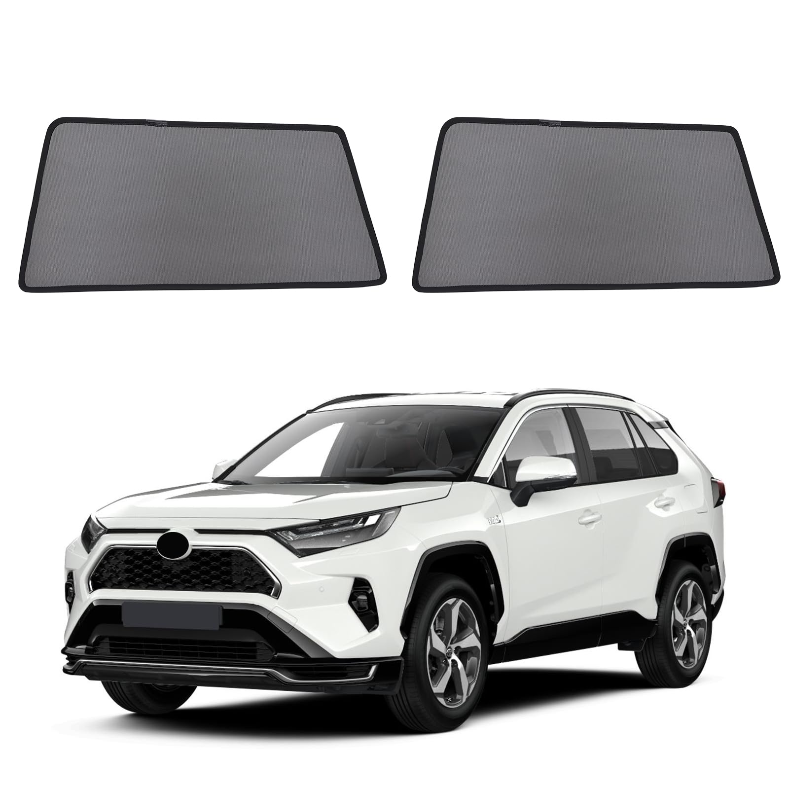 KOCZIL Rav4 rear window shade closeup blocks glare and sun exposure