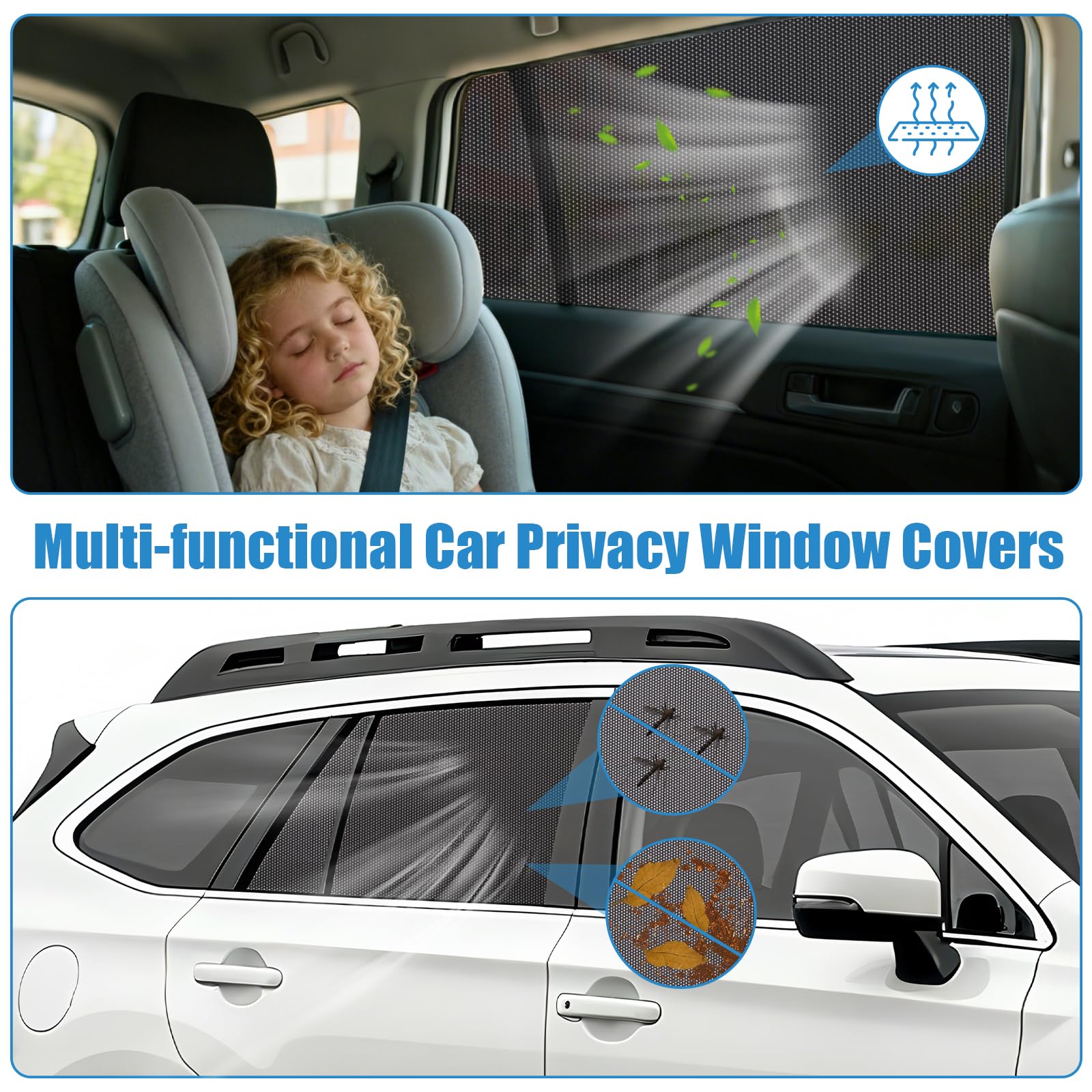 KOCZIL Outback shade reduces interior heat and blocks UV rays during sunny drives