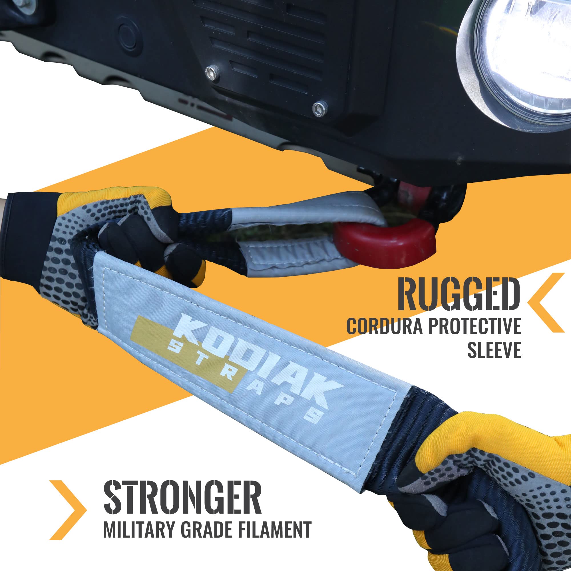 Kodiak Straps reliable outdoor recovery equipment for mud, snow, or desert.
