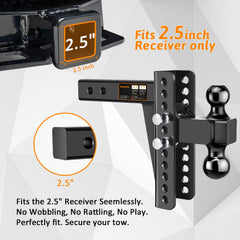 Koerdo 2-5/16 inch ball supports up to 22,000 lbs for heavy duty hauls