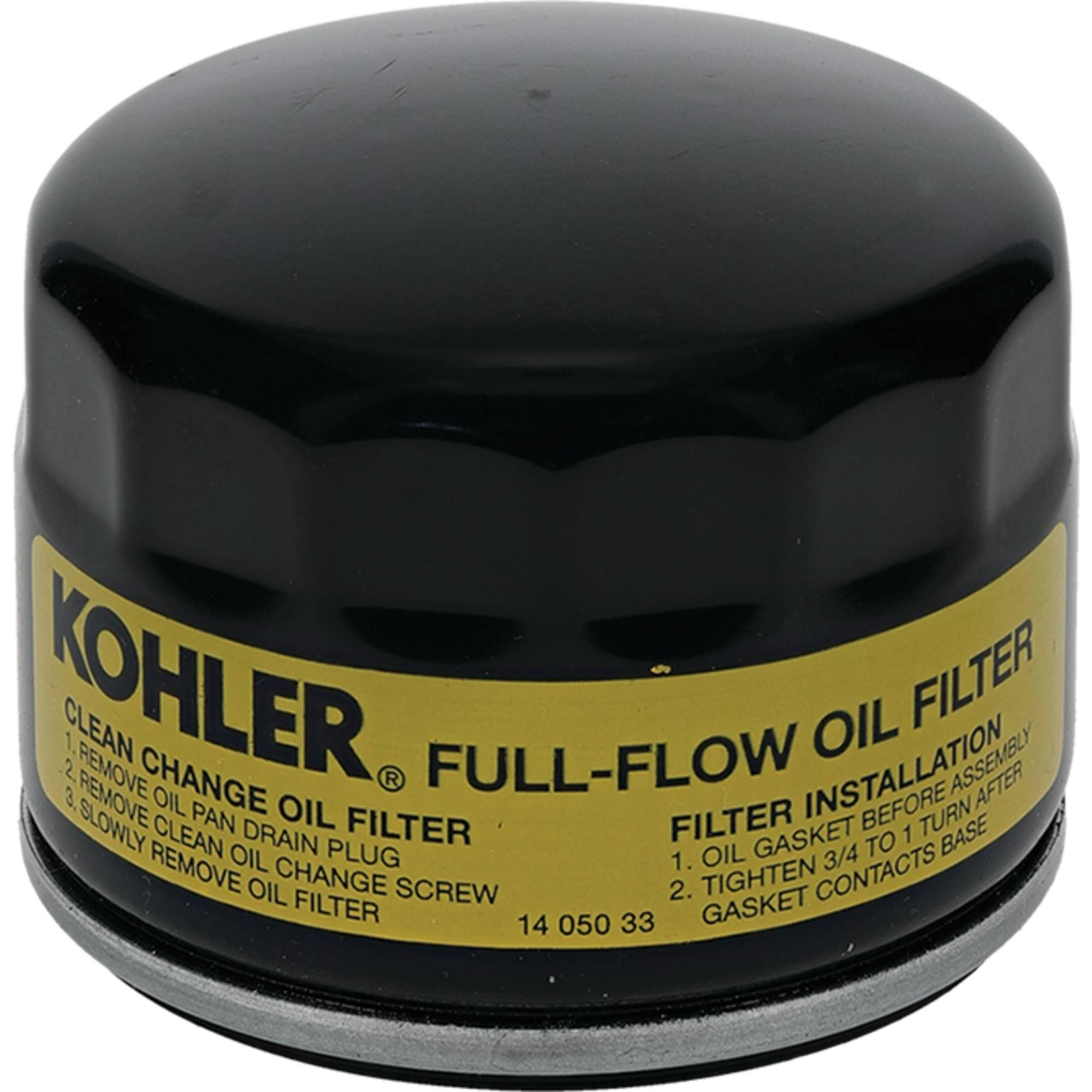 Kohler 14-050-33-S oil filter close-up, genuine OEM quality.