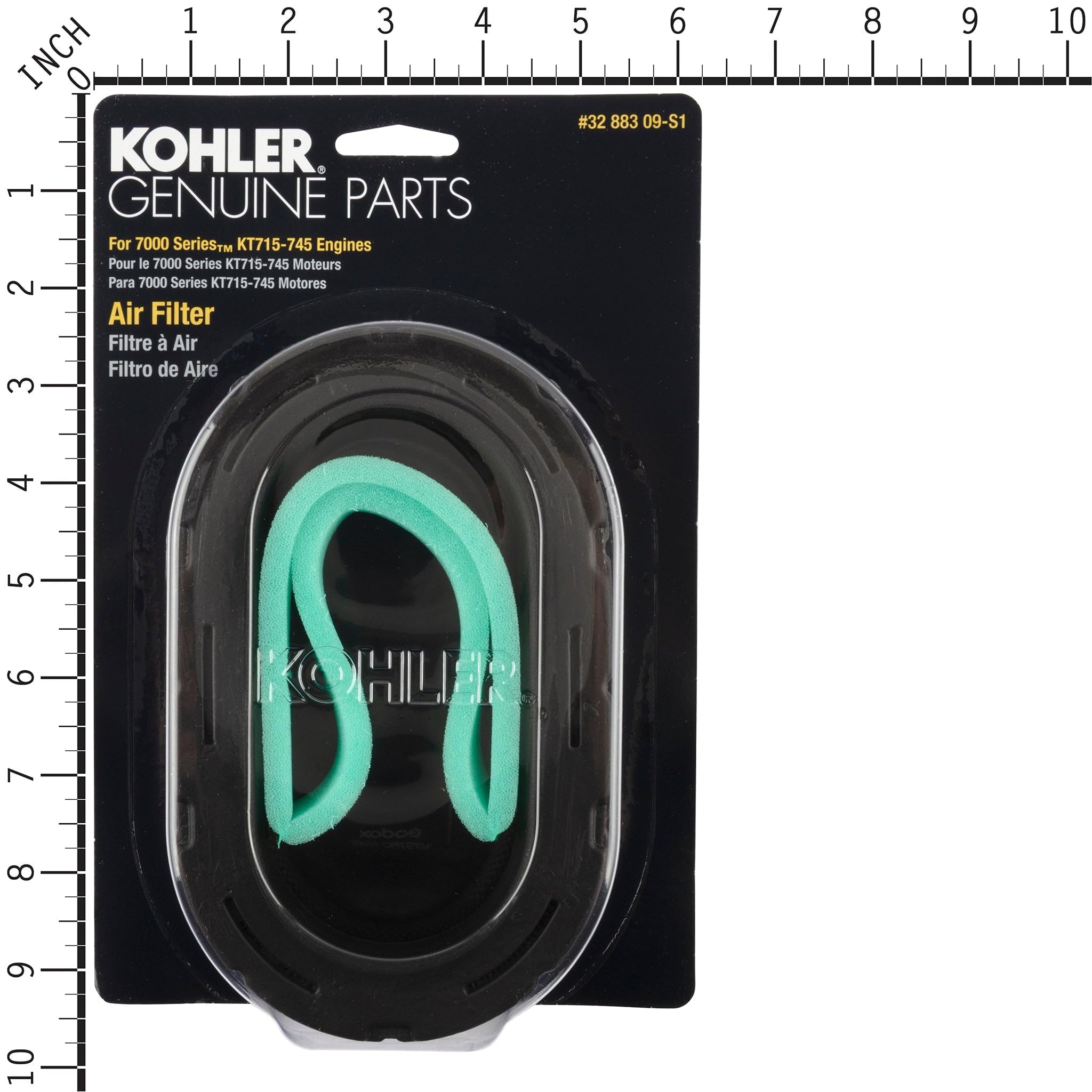Kohler 32-883-09-s1 air filter kit natural installation view for quick replacement