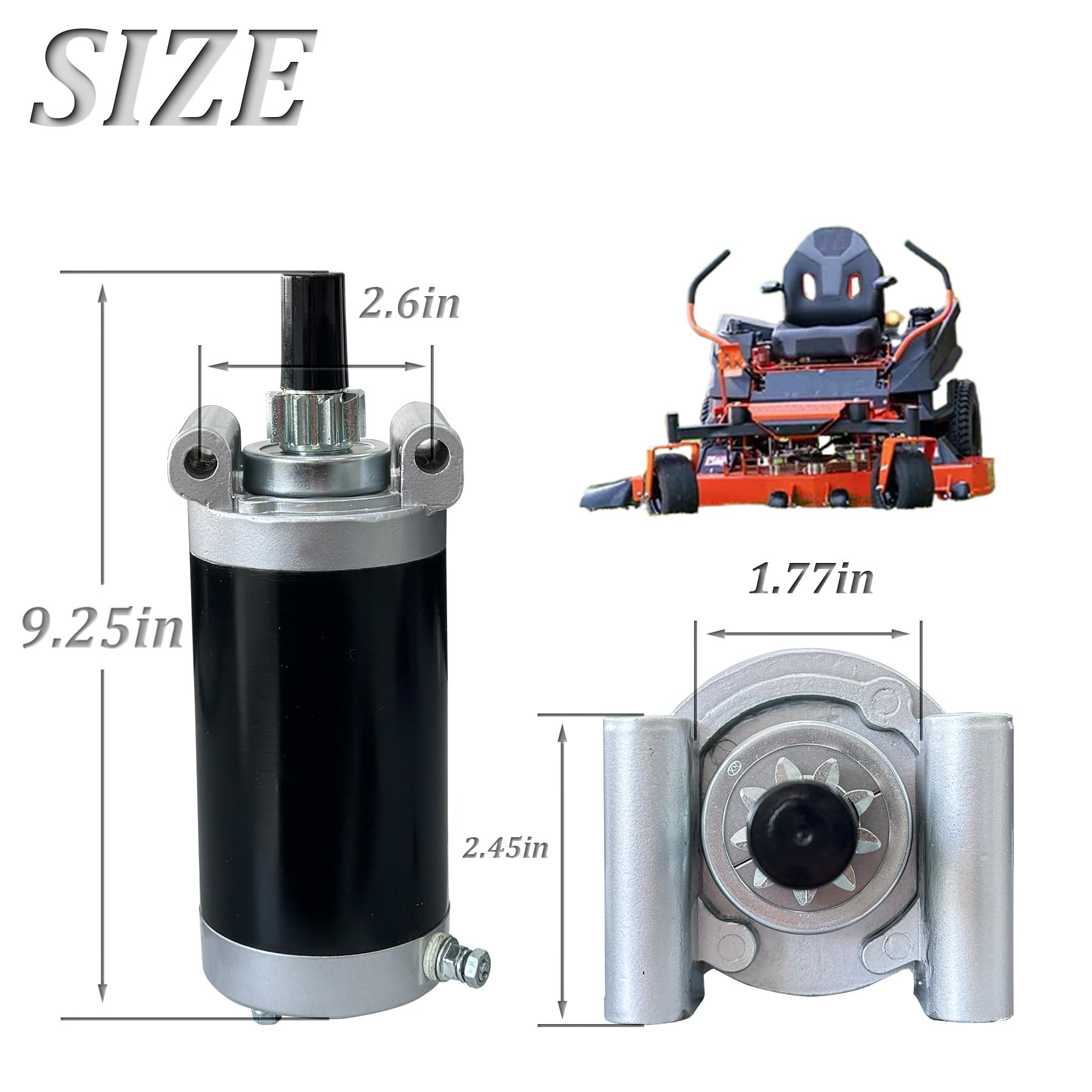 Kohler Starter 7000 Series mower side view shows compact design for easy installation