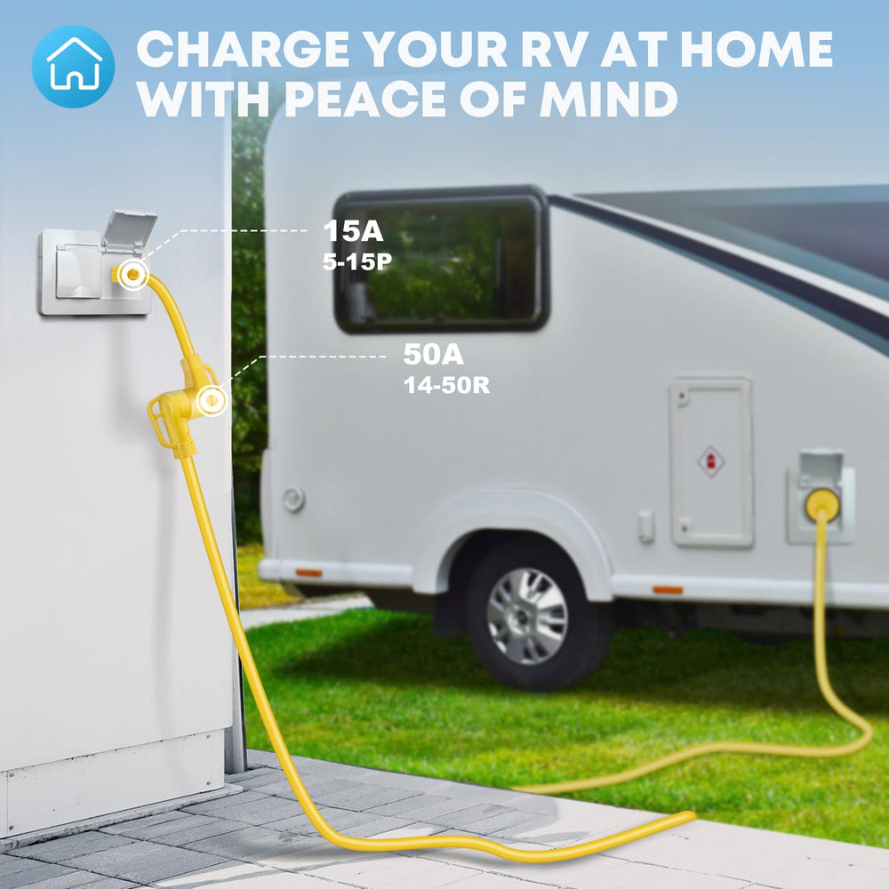 Kohree 14-50R receptacle side ensures secure RV power connections.