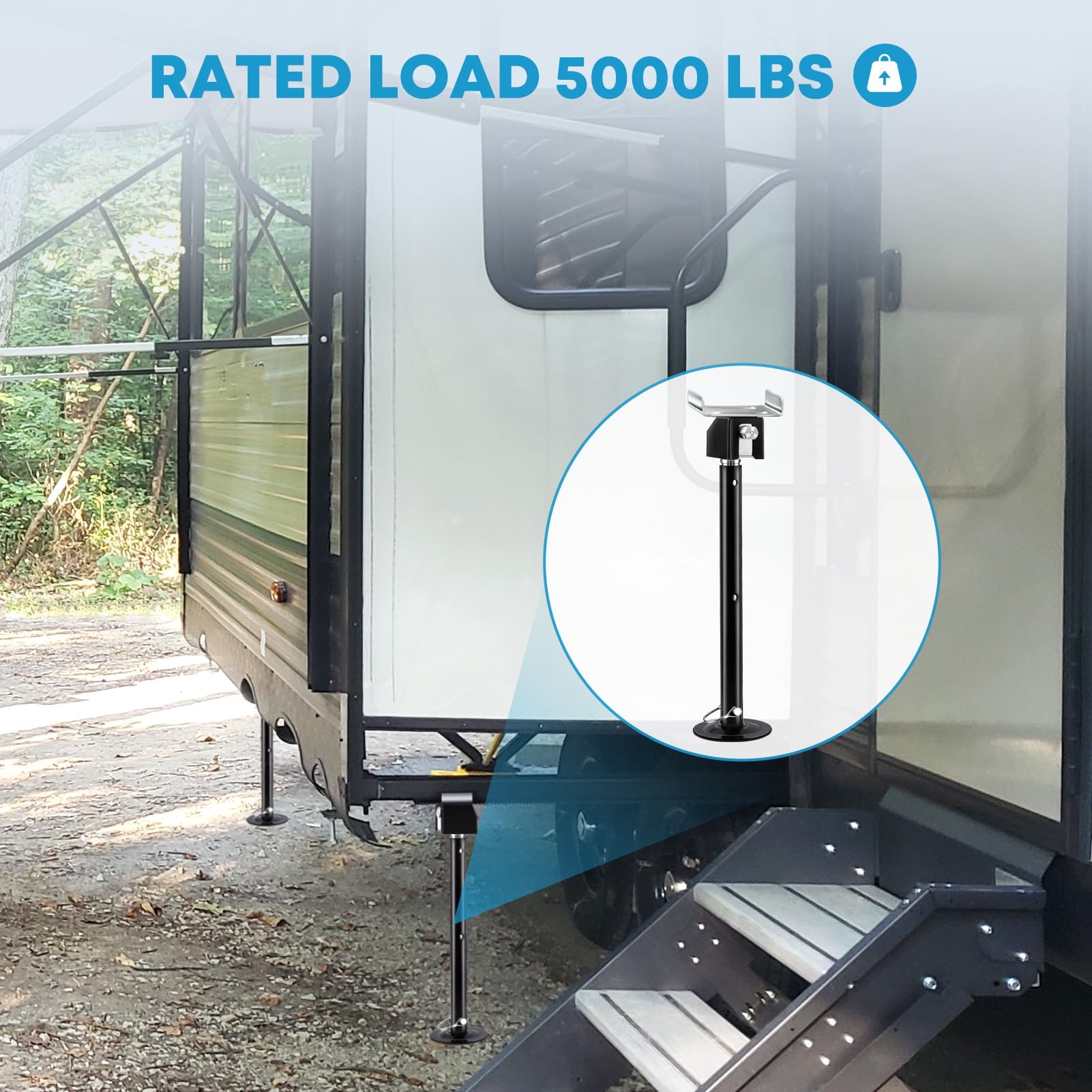 Kohree 20-49 inch height range supports slide-out alignment on varied sites