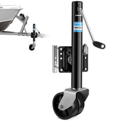 Kohree 2000lbs trailer jack with dual wheel for stable towing on uneven terrain.