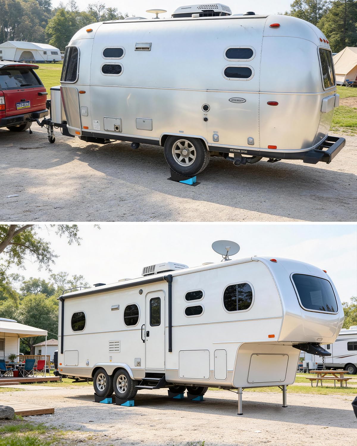 Kohree accessories kit includes pads and levelers for quick campsite setup.
