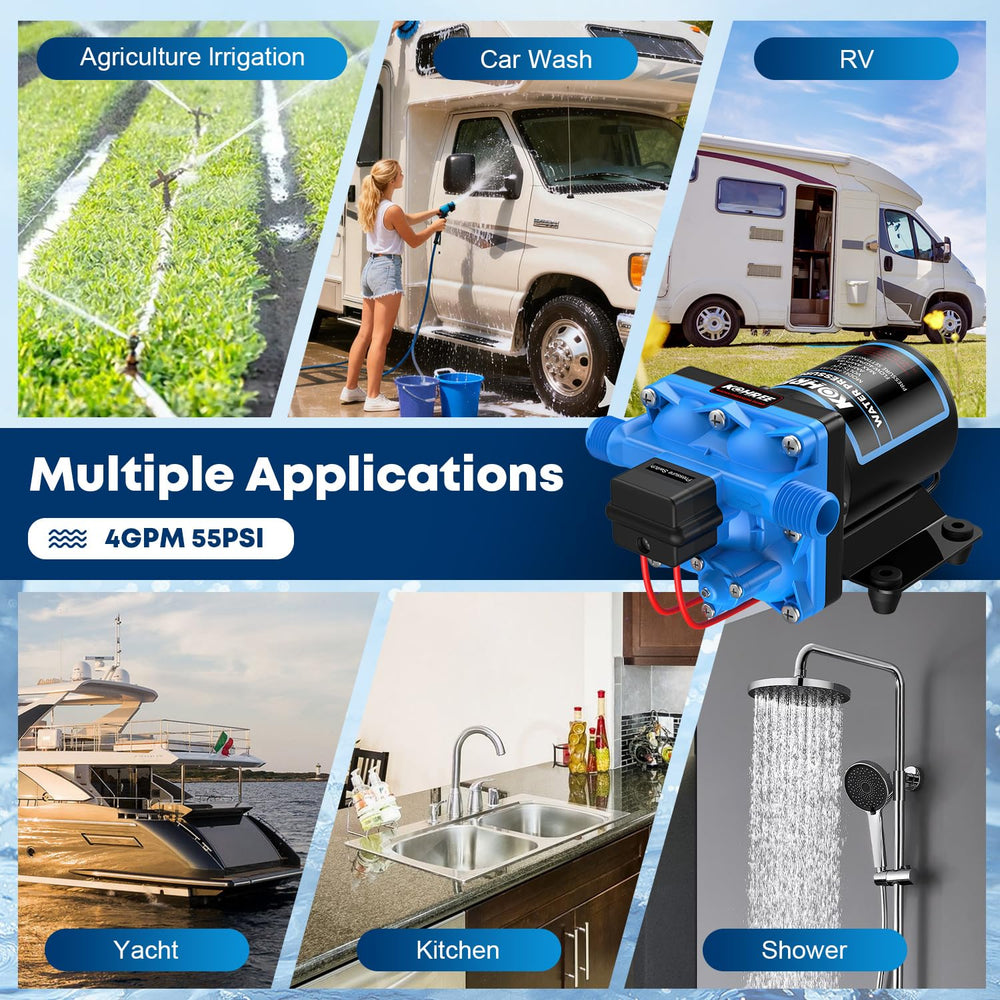 Kohree CE-certified RV water pump label signals quality