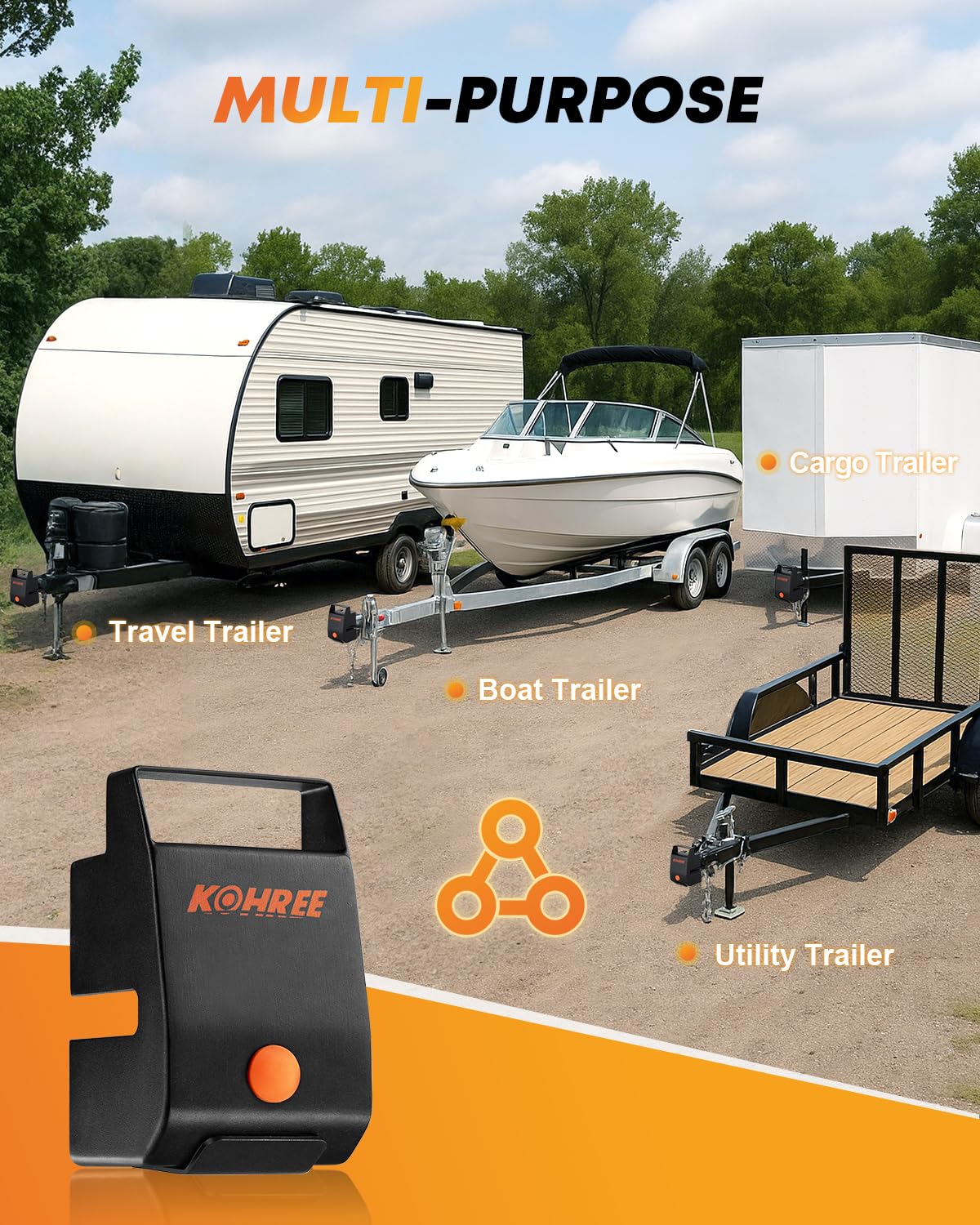 Kohree durable tow lock system designed for RVs and trailers.