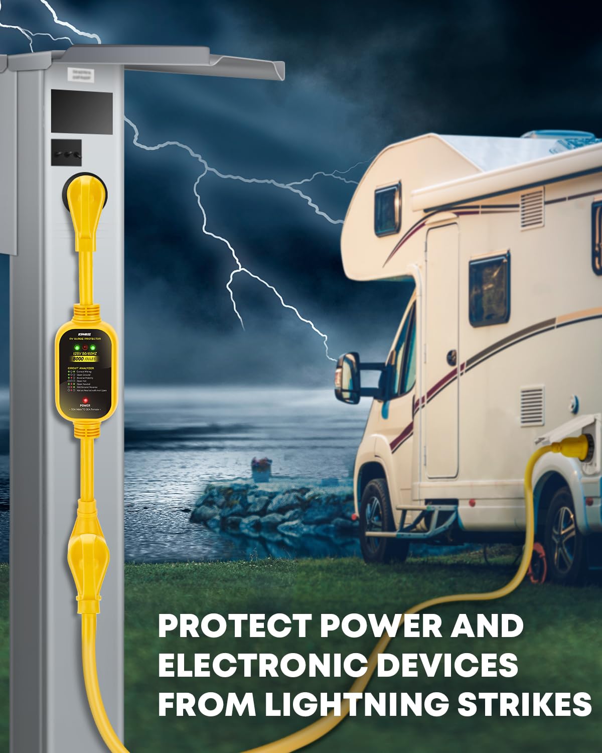 Kohree includes extra 30A to 50A plug for versatility.