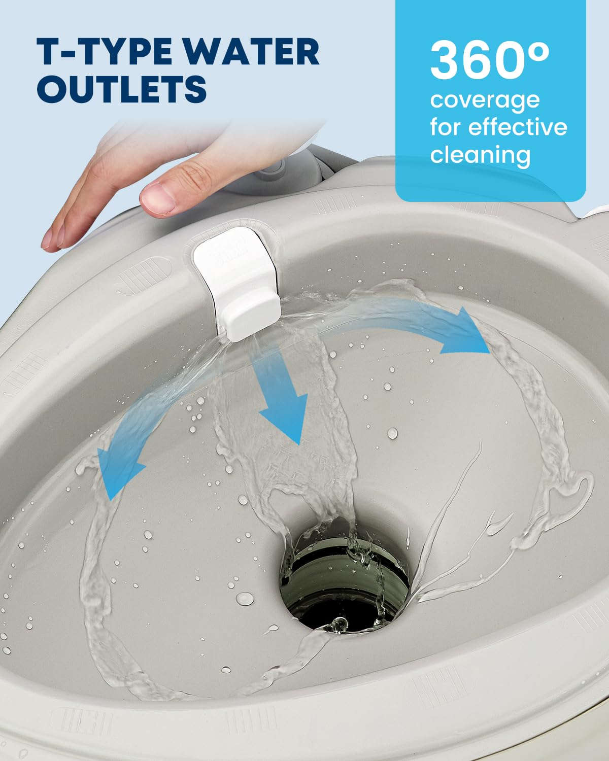 Kohree large 5.3 gallon waste tank supports longer outdoor stays.