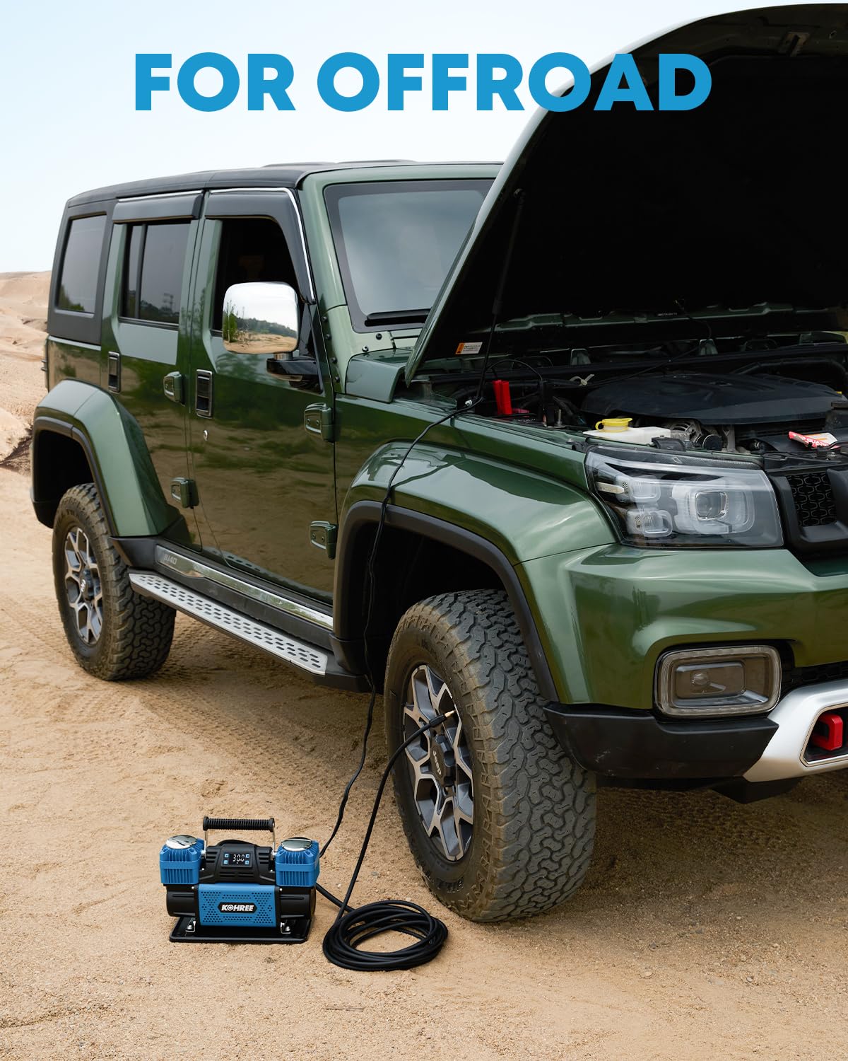 Kohree rugged 24 lb unit designed for demanding outdoor environments.