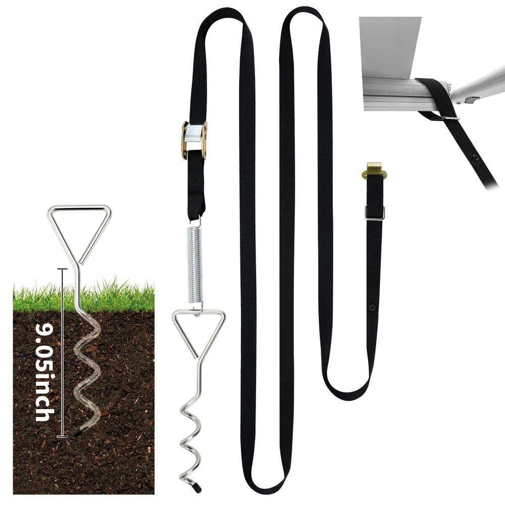 Kohree tie-down hooks and stakes secure your camping setup