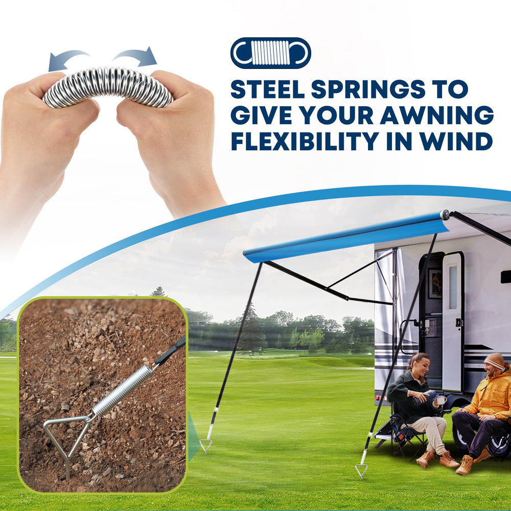 Kohree weather-resistant materials protect the awning from the elements