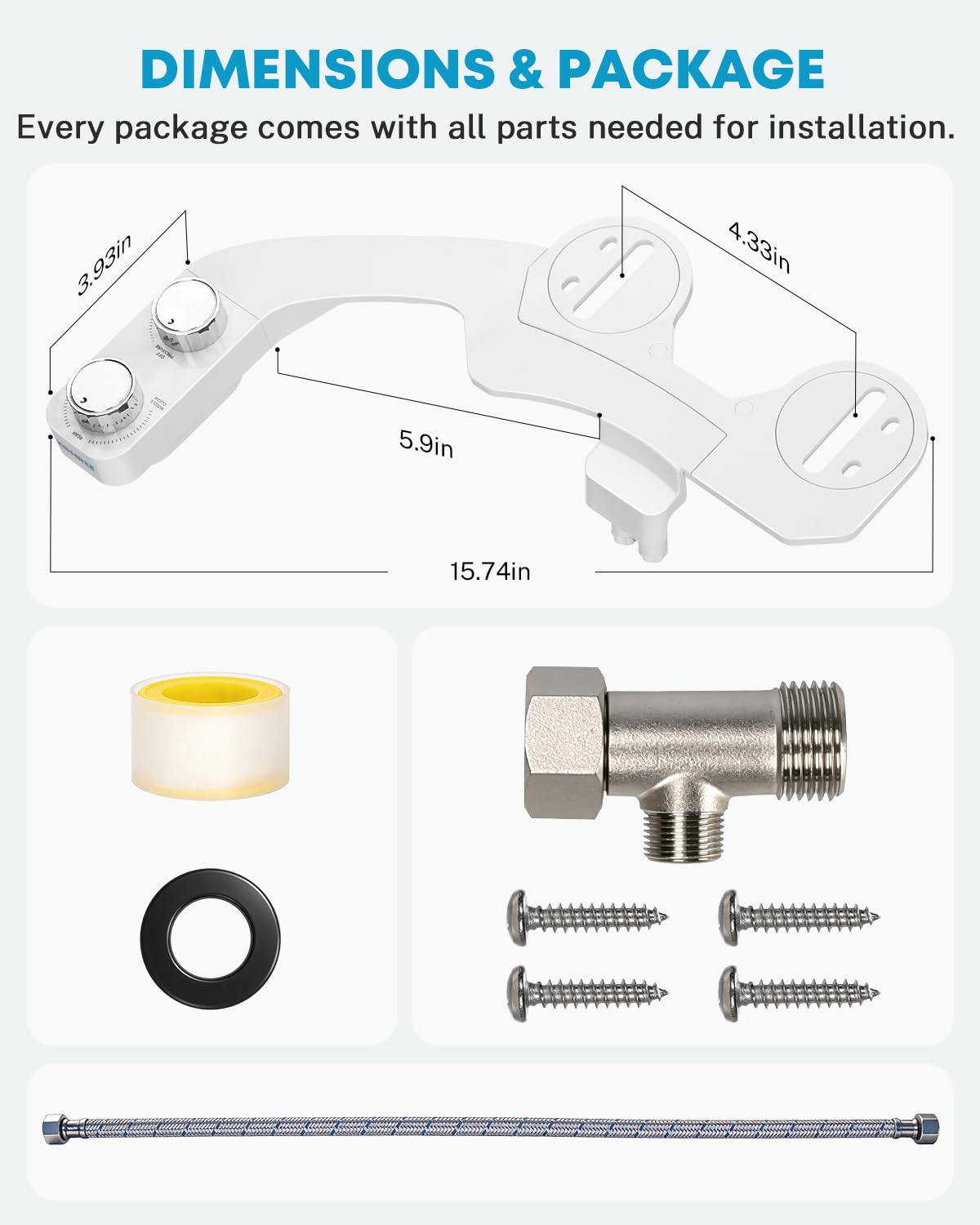 Kohree RV bidet self-cleaning nozzle retracts automatically after each use.