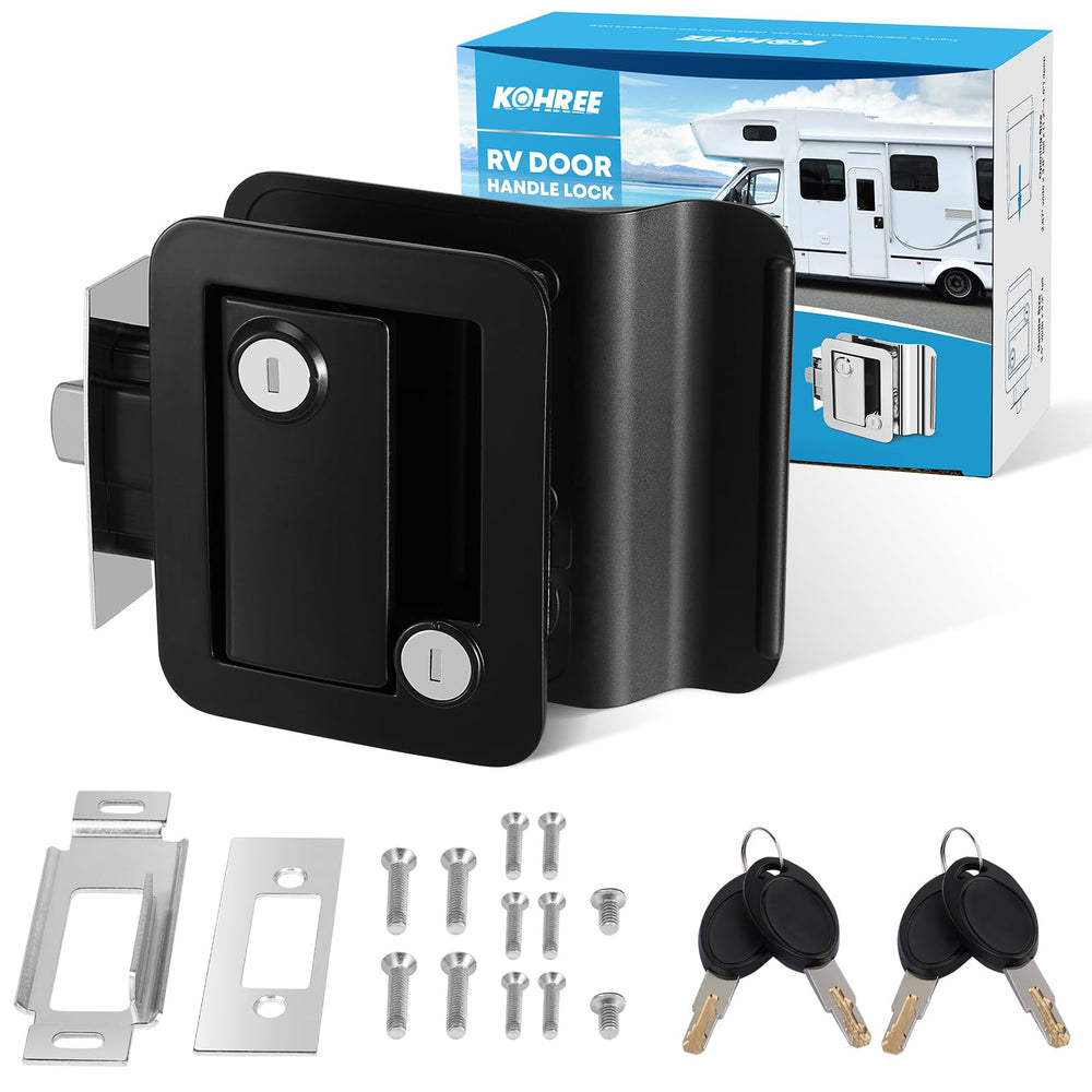 Kohree RV door lock with paddle deadbolt for secure entry.