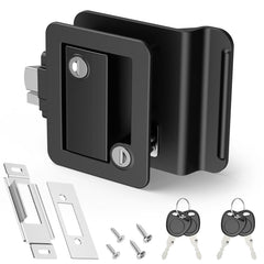 Kohree RV door lock front view highlights sturdy zinc alloy build for reliable camping use.