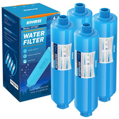 Kohree RV inline water filter close-up shows compact, easy-to-install design.