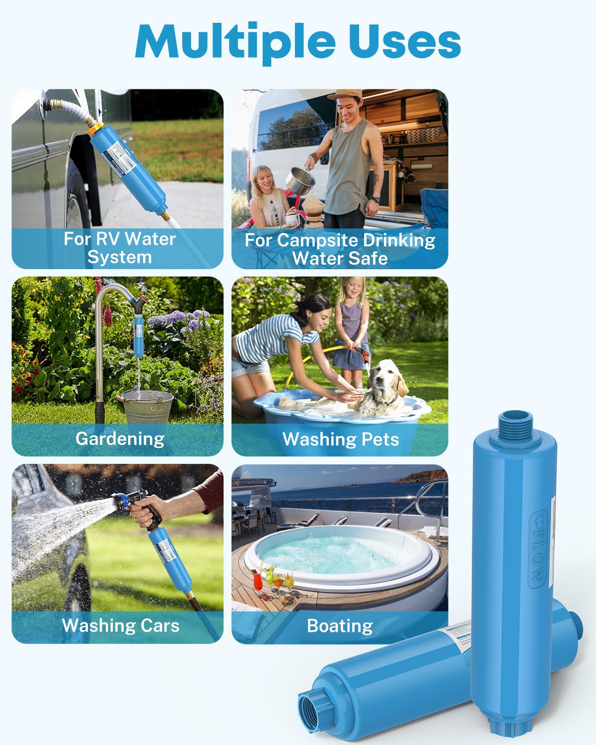 Kohree inline water filter is NSF-certified and BPA-free for safety.