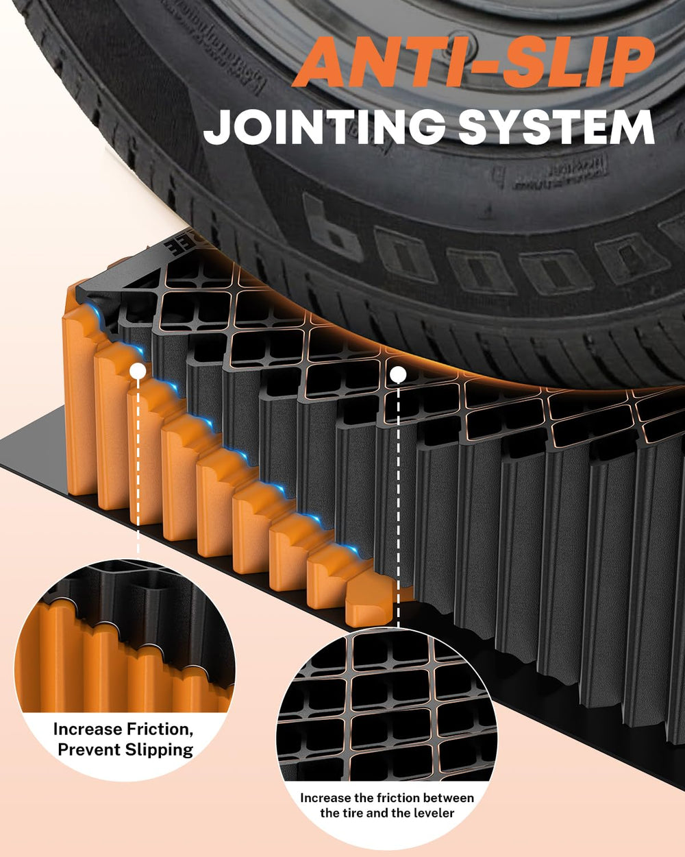 Kohree orange leveling blocks improve visibility during campsite setup