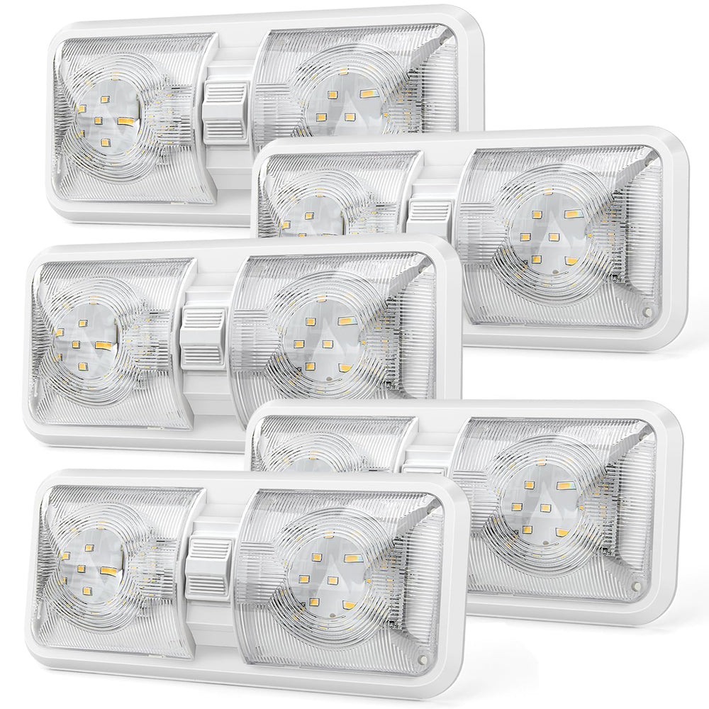 Kohree RV Lights interior double dome for trailers provides bright, efficient illumination.