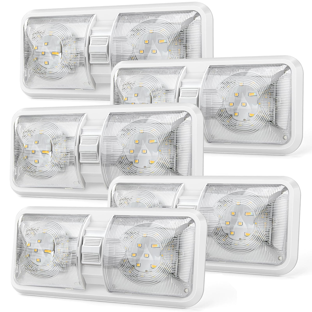 Kohree RV Lights interior double dome for trailers provides bright, efficient illumination.
