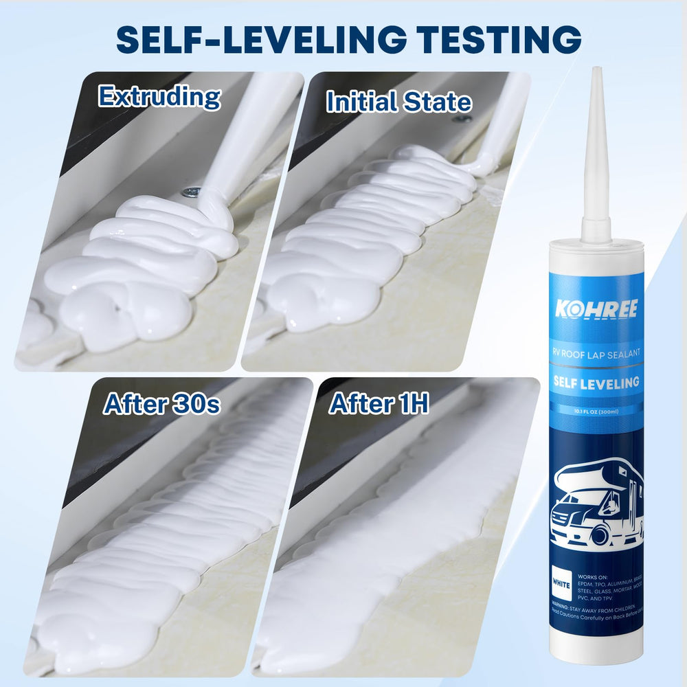 Kohree RV Roof Sealant tubes in pack ready for quick roof repairs.
